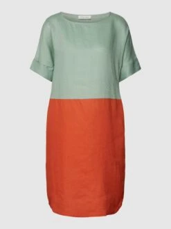 Knielanges Kleid Aus Leinen In Kontrastfarben In Terrakotta -ModeHaus Verkaufs-Shop 612j4cic8h3kejqg64pjgea56h658hhp8d1jekqe71352e9jad6kiiie6crk2h2f89152cphal34iihh8so30o9ic4p38d1h6cr6ap9k6ti32e3368r3iphj71i6aor169imcog