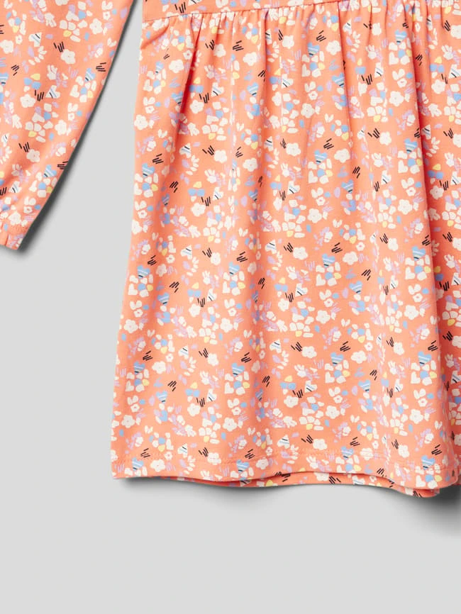 Kleid Mit Allover-Muster In Orange 4 Kleid Mit Allover-Muster In Orange – Bild 2