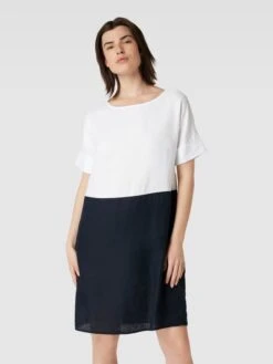 Knielanges Kleid Aus Leinen In Kontrastfarben In Dunkelblau -ModeHaus Verkaufs-Shop 6194ud2e890kgc29alb3eji59974kjhg6cokqh2384rkal2l90q38kql750jgka58p83ek2a853jeii2ah3jedhm6hj6cp9kcgs38chkc8r3aob6c9ijaoj56sqm6opo6pim6e0