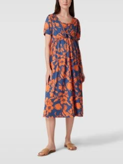Mamalicious Umstands-Kleid Mit Still-Funktion Modell 'Blume' In Blau