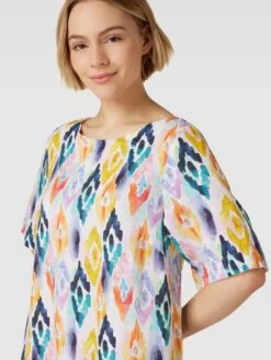 Knielanges Kleid Aus Leinen Mit Allover-Print In Weiß -ModeHaus Verkaufs-Shop 65750lhj8dakkhim65334j2j6p3kaji4716l2cig8gsk4hph852l8ea7919j8la78sojcjq3716j8l1j6t3m8d9icdhj6phocdh66p1k61h34e9oc9i64e9pc5j62cj4c8p66d0