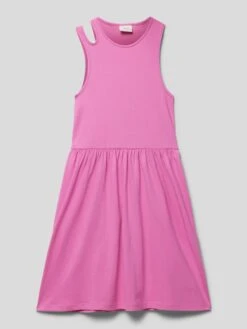 Kleid Mit Raffung In Pink