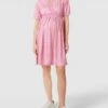Mamalicious Umstands-Kleid Mit Smok-Details Modell 'Amaya Tess' In Pink