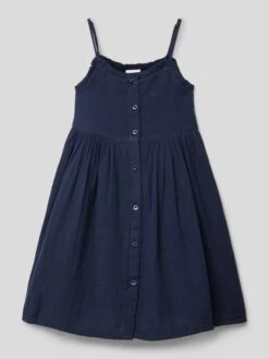 Kleid Mit Knopfleiste In Marineblau