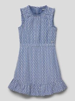 Guess Kleid Mit Allover-Muster In Blau