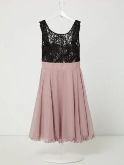 Kleid Aus Spitze Und Chiffon Mit Glitter-Effektin Flieder
