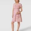 Mamalicious Umstands-Kleid Aus Viskose Mit Allover-Muster Modell 'Casey' In Pink