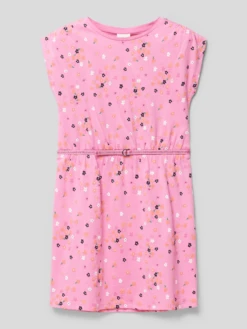 Kleid Mit Allover-Muster In Pink