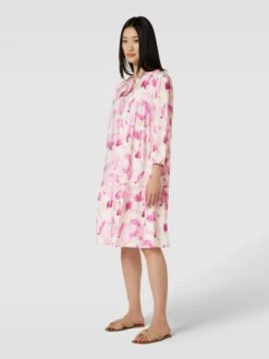 Tom Tailor Knielanges Kleid Mit Viskose-Anteil In Rosa