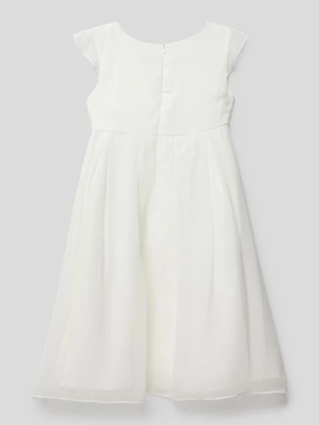 Kleid Mit Floralem Zierbesatz In Ecru 5 Kleid Mit Floralem Zierbesatz In Ecru – Bild 3