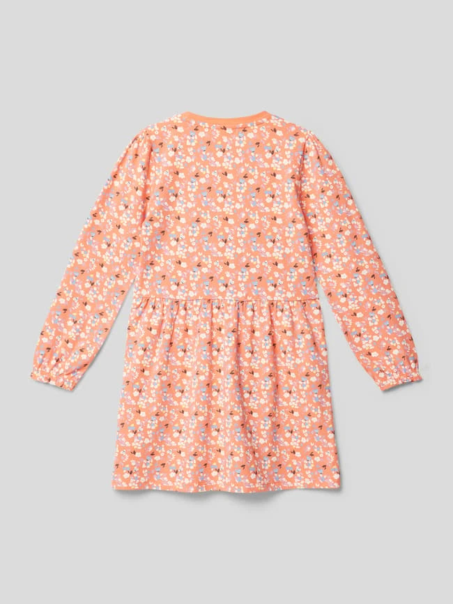 Kleid Mit Allover-Muster In Orange 5 Kleid Mit Allover-Muster In Orange – Bild 3