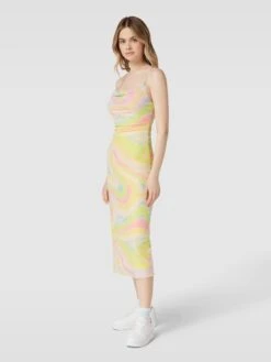 Kleid Mit Allover-Muster In Apfelgrün