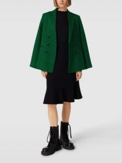 Kleid In Strick-Optik In Schwarz