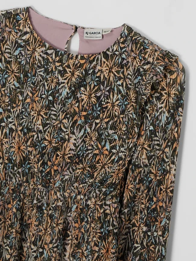 Garcia Kleid Aus Kreppin Dunkelgrau 4 Garcia Kleid Aus Kreppin Dunkelgrau – Bild 2