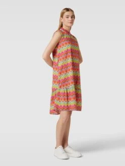 Emily Van Den Bergh Knielanges Kleid Mit Allover-Muster In Gelb