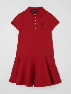 Kleid Mit Logo-Stitching In Rot