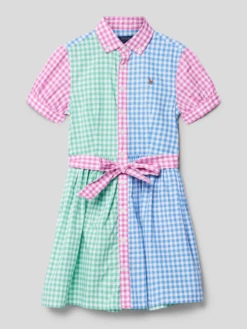 Kleid Mit Karomuster Modell 'CARLOW' In Bleu