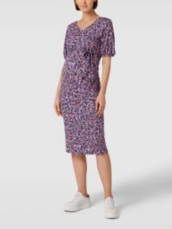 Mamalicious Umstands-Kleid Mit Allover-Muster Modell 'Wanessa' In Pink