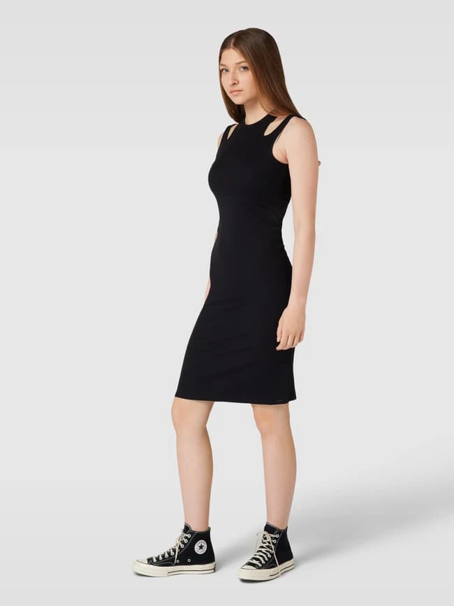 QS By S.Oliver Knielanges Kleid Mit Cut Out In Schwarz