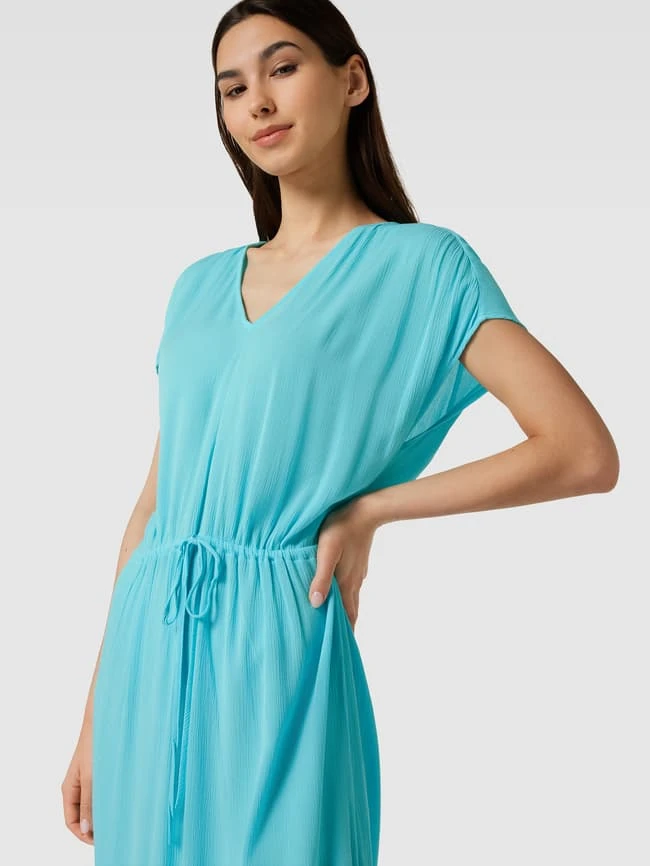Tom Tailor Knielanges Kleid Mit V-Ausschnitt In Petrol 5 Tom Tailor Knielanges Kleid Mit V-Ausschnitt In Petrol – Bild 3