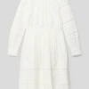 Scotch & Soda Kleid Mit Spitzenbesatz In Offwhite