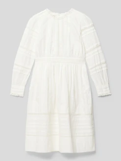 Scotch & Soda Kleid Mit Spitzenbesatz In Offwhite