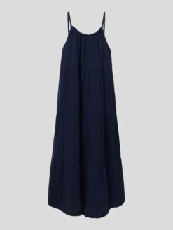 Kleid Im Stufen-Look In Marineblau
