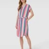 B.young Knielanges Kleid Aus Viskose Mit Allover-Muster Modell 'Joella' In Pink