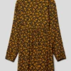 Kleid Mit Allover-Muster In Senfgelb