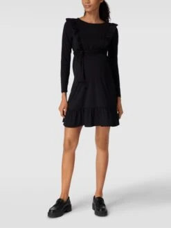 Mamalicious Umstands-Kleid Mit Rüschen Modell 'Roberta' In Schwarz
