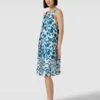 S.Oliver BLACK LABEL Knielanges Kleid Mit Allover-Muster In Petrol