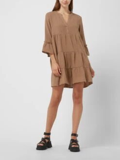 ONLY Kleid Aus Musselin Modell 'Thyra' In Sand