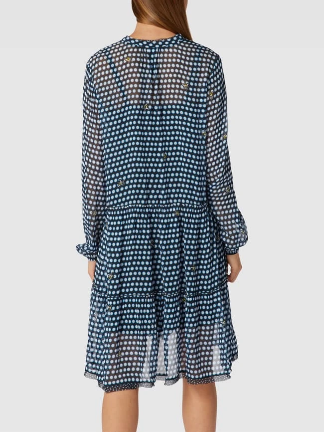 MARC CAIN Knielanges Kleid Mit Allover-Muster In Schwarz 7 MARC CAIN Knielanges Kleid Mit Allover-Muster In Schwarz – Bild 5