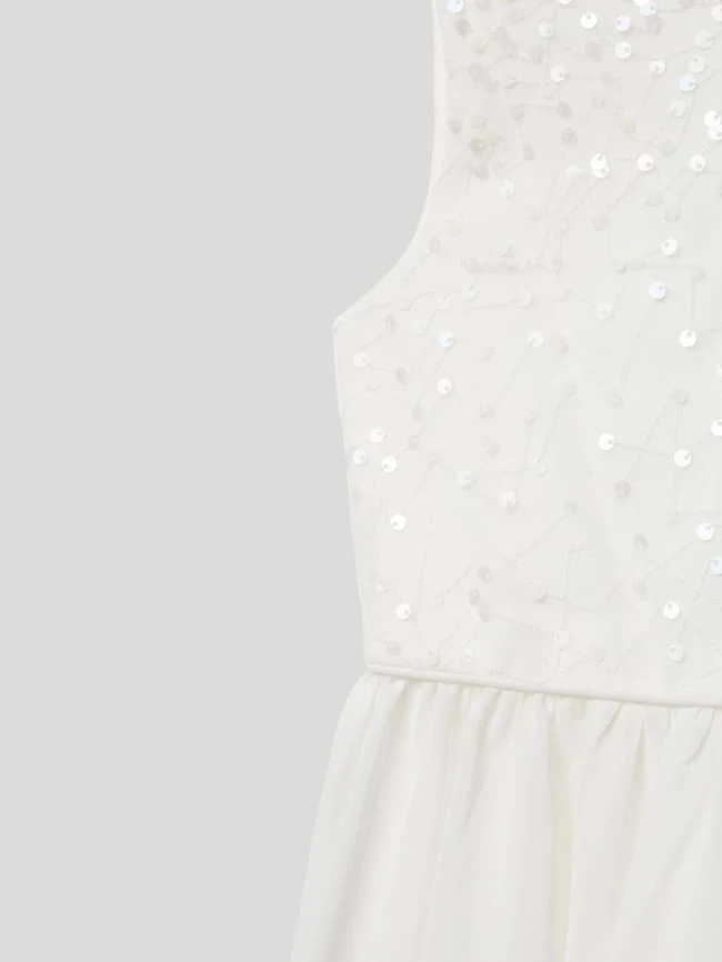 Kleid Mit Paillettenbesatz In Ecru 4 Kleid Mit Paillettenbesatz In Ecru – Bild 2