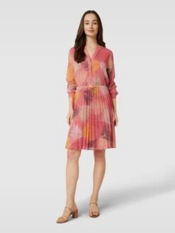 S.Oliver BLACK LABEL Knielanges Kleid Mit Tunikakragen In Rot