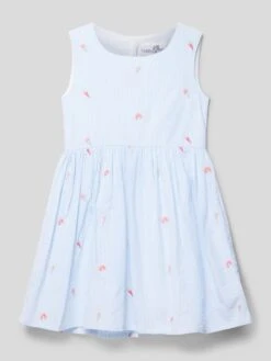 Kleid Mit Motiv-Stitchings In Bleu