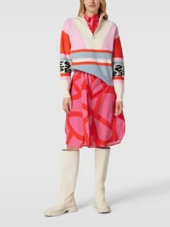 Kleid Aus Seide Mit Taillengürtel In Pink