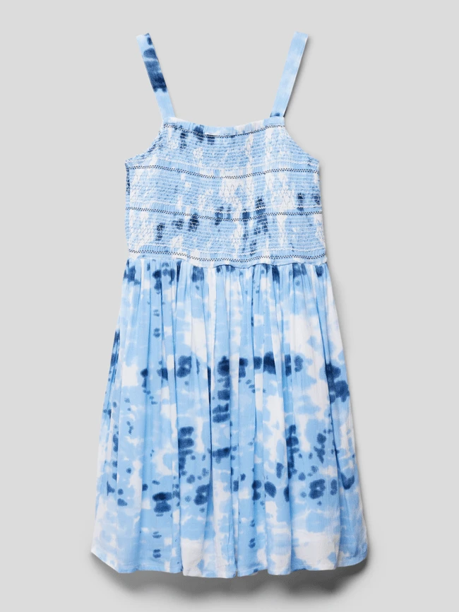 Kleid Im Batik-Look In Bleu 3 Kleid Im Batik-Look In Bleu