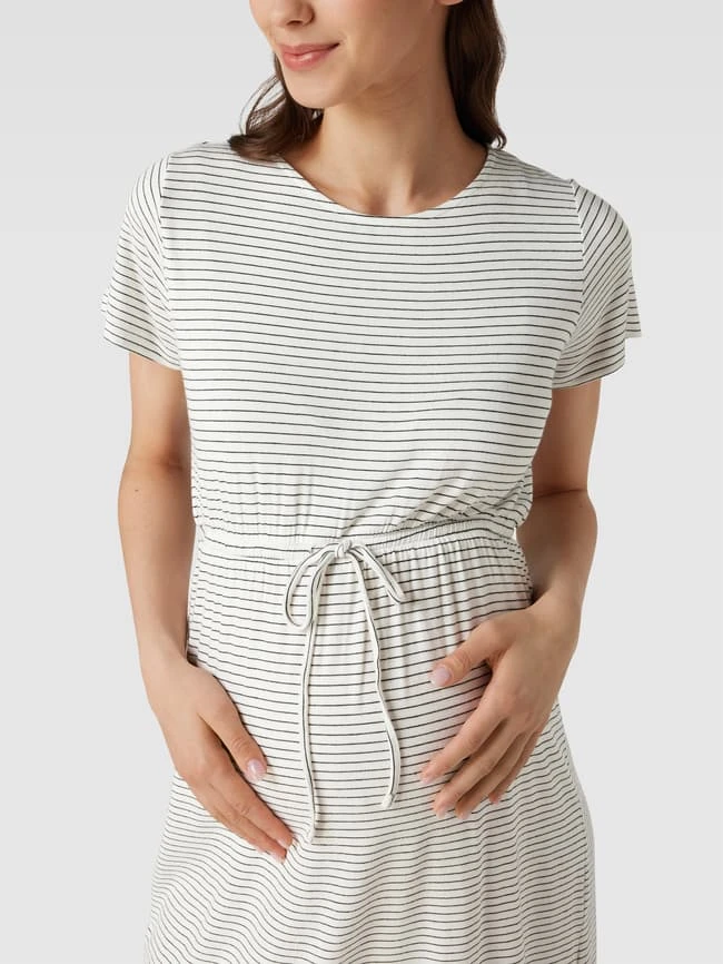 Mamalicious Umstands-Kleid Mit Streifenmuster Modell 'ALISON' In Offwhite 5 Mamalicious Umstands-Kleid Mit Streifenmuster Modell 'ALISON' In Offwhite – Bild 3