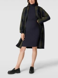 Mamalicious Knielanges Umstands-Kleid Mit Rollkragen Modell 'SADIE' In Marineblau