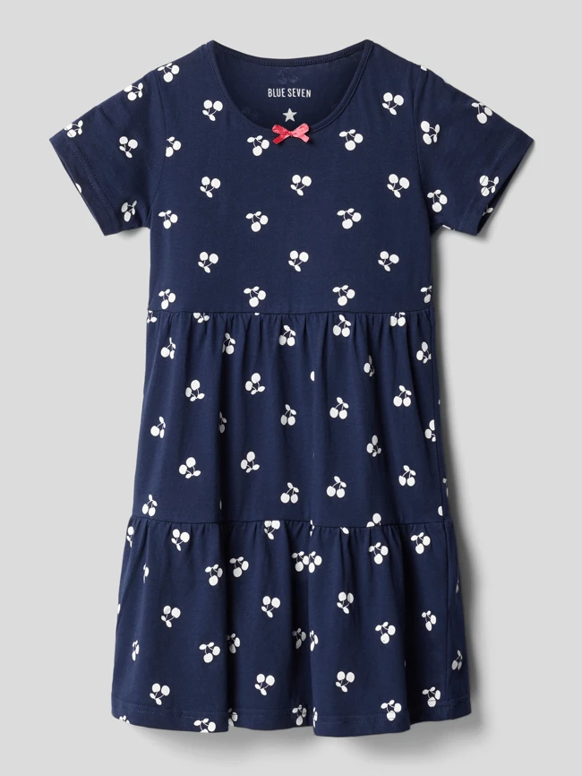 Blue Seven Kleid Mit Volantsaum In Blau 3 Blue Seven Kleid Mit Volantsaum In Blau