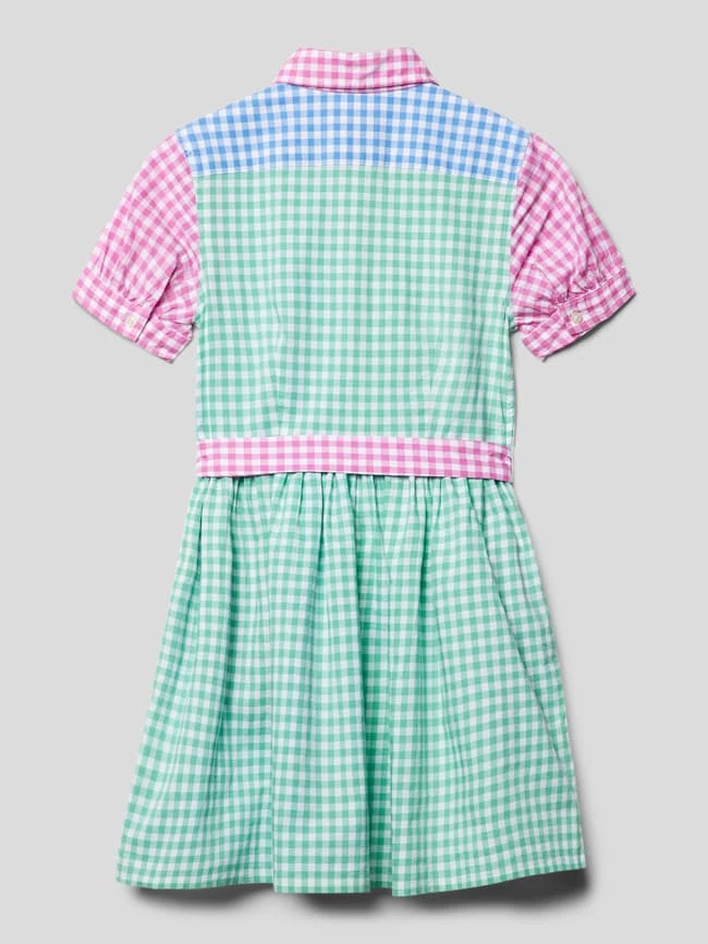 Kleid Mit Karomuster Modell 'CARLOW' In Bleu 5 Kleid Mit Karomuster Modell 'CARLOW' In Bleu – Bild 3