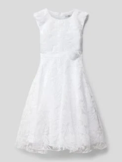 Kleid Mit Rundhalsausschnitt In Weiß