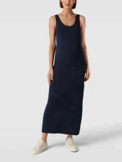 Mamalicious Umstands-Kleid In Unifarbenem Design Modell 'MIA' In Marineblau