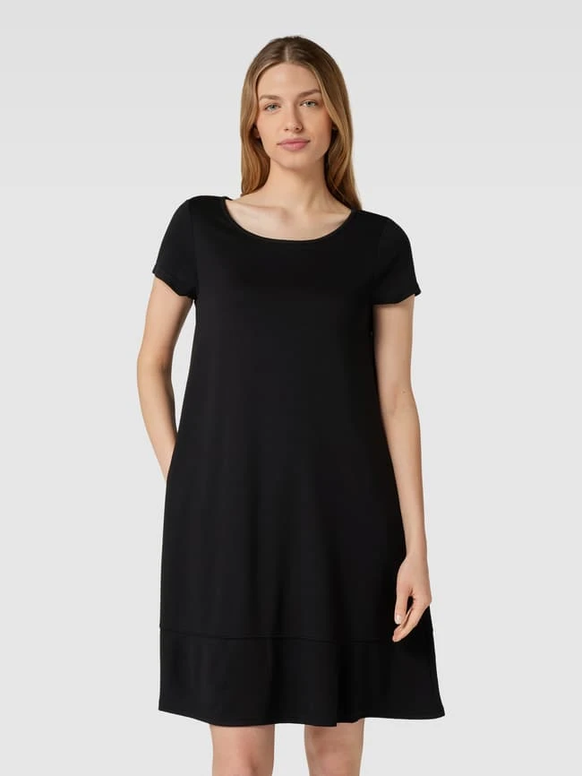 MORE&MORE Knielanges T-Shirt-Kleid Aus Viskose-Mix Mit Eingrifftaschen In Schwarz 6 MORE&MORE Knielanges T-Shirt-Kleid Aus Viskose-Mix Mit Eingrifftaschen In Schwarz – Bild 4