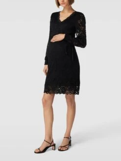 Mamalicious Umstands-Kleid Mit Spitzenbesatz In Schwarz