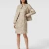 White Label Knielanges Kleid Aus Leinen Mit Allover-Muster In Sand