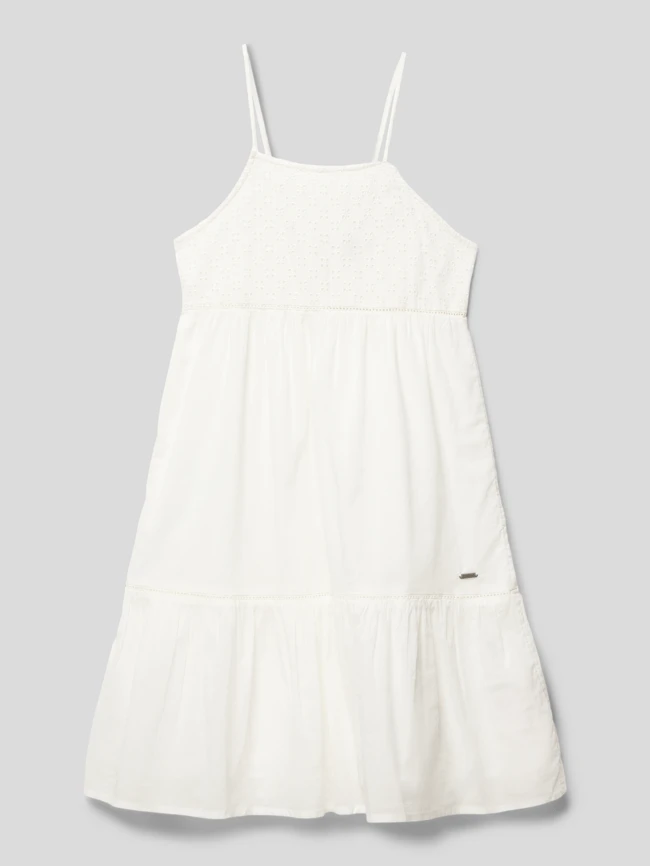 Pepe Jeans Kleid Mit Label-Applikation Modell 'HAILEY' In Offwhite 3 Pepe Jeans Kleid Mit Label-Applikation Modell 'HAILEY' In Offwhite