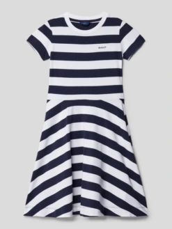 Gant T-Shirt-Kleid Mit Streifenmuster In Marineblau