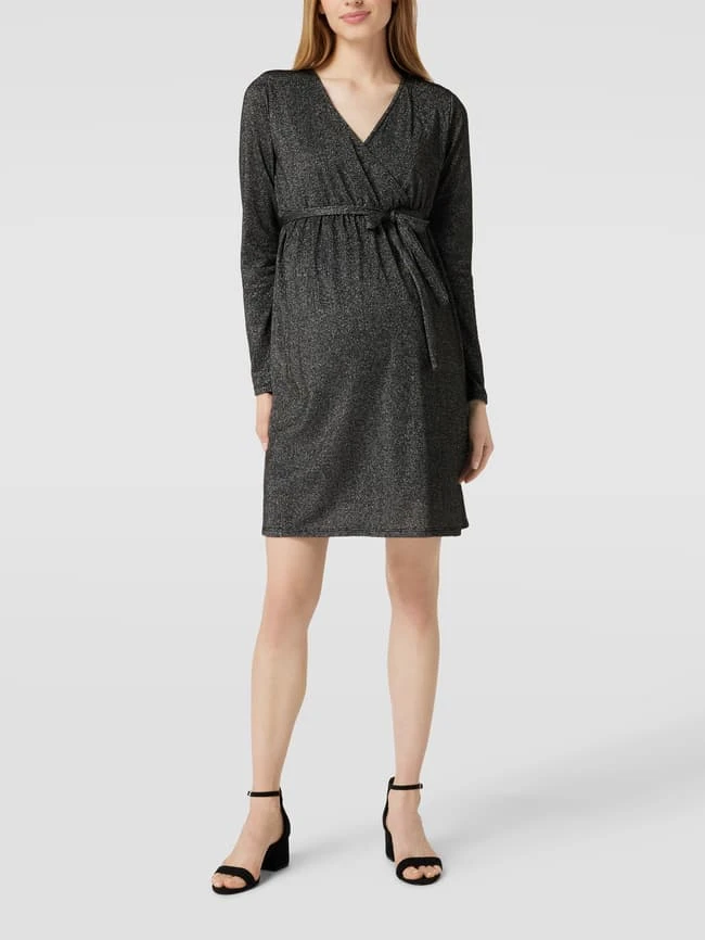 Mamalicious Umstands-Kleid In Schimmernder Optik Modell 'JASMIN' In Schwarz 3 Mamalicious Umstands-Kleid In Schimmernder Optik Modell 'JASMIN' In Schwarz